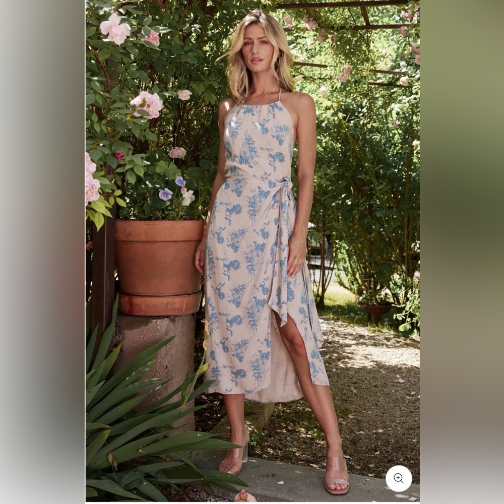 BALTIC BORN Nicole Faux Wrap Midi Dress